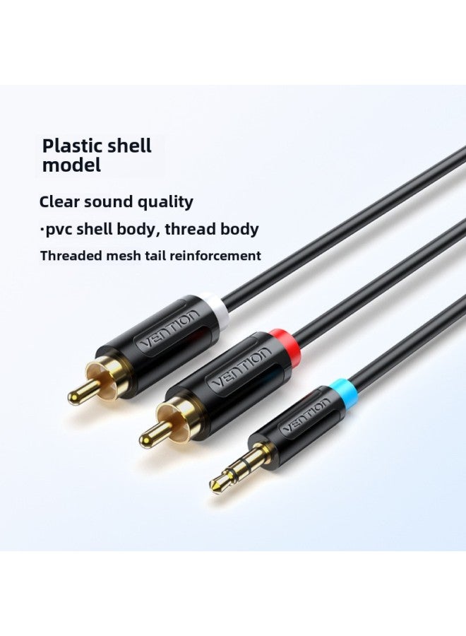 Weixun Audio Line One, Two, 3.5 To Double Lotus Head Computer Audio Cable Speaker Cable RCA Audio Cable-Color:"glue Shell Classic" Clear Sound Quality_refuse Current Noise-Line Length:5m  - Image 1