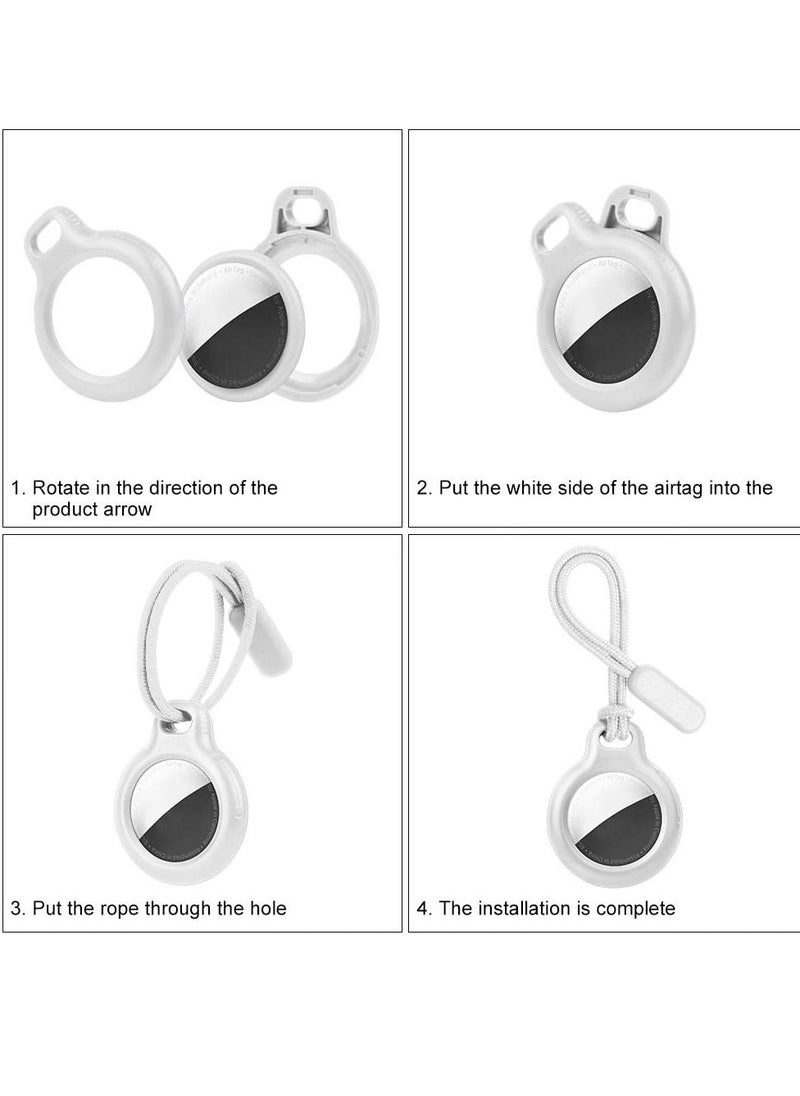 Y&D Holder Case for AirTags Waterproof Protective Ultra Light Anti-Scratch Protective Tracker AirTags with Keychain Wallet Luggage Pets (4 Pcs)  - Image 4