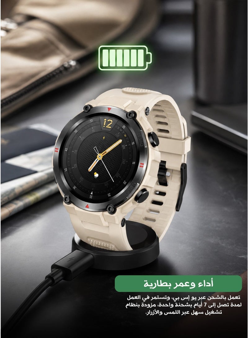سبورت ساعة ذكية G3 بشاشة دائرية عالية الوضوح – بلوتوث للمكالمات، مقاومة للماء، مراقبة الصحة والرياضة، هيكل معدني وحزام سيليكون، للرجال والنساء - Image 3