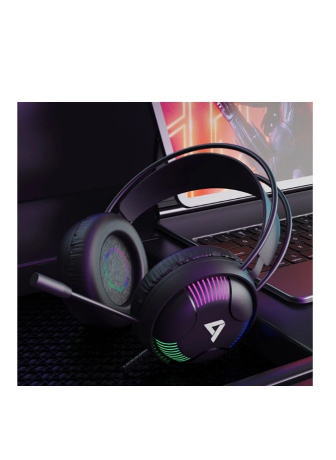 Generic - ACESTEK AH11 7.1 Surround Sound PS4 Headset with Microphone, For Games, PC Headphones, Heavy Bass, Telescopic, Noise Isolation, Wired, FPS Compatible, LED Light - Image 1
