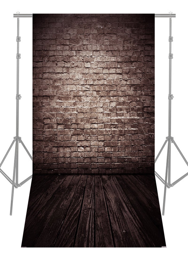 أندوير خلفية تصوير فوتوغرافي بتصميم ريترو، أبعادها 1.5 × 2.1 متر / 5 × 7 قدم، بنمط جدار من الطوب وأرضية خشبية، مناسبة للاستوديوهات. - Image 4