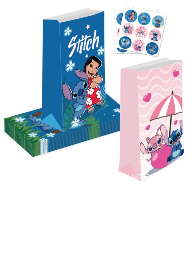 Disney Disney Stitch Birthday Treat Bags - Kraft Paper Candy Favor Pouches for Party  - Image 2