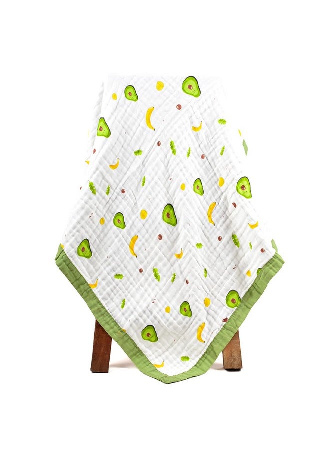 Moms Home Pure Organic Cotton 6 Layer Muslin Blanket For Baby | Ultra-Soft Swaddling Towel For Newborns And Toddlers |100 X100 Cm | 0-3 Years (Avocado) - pzsku/ZBFD7703609B52667A51CZ/45/_/1733730465/1fa08829-2be3-4655-9aa2-dccaa497027f