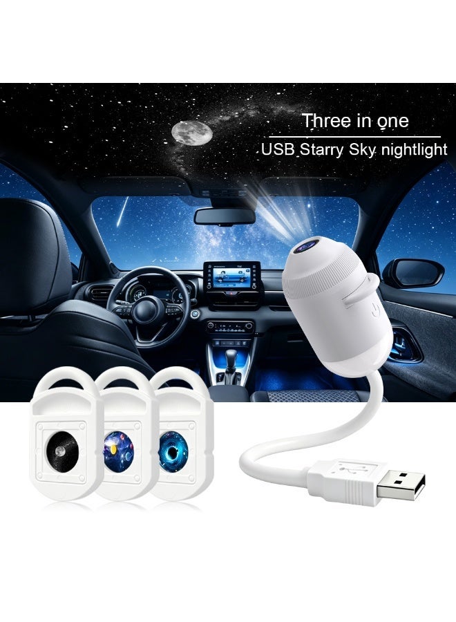 بيسون BESSN جهاز عرض السماء المرصعة بالنجوم 2 في 1 مع إضاءة ليلية، جهاز عرض السماء المرصعة بالنجوم عبر USB، مصباح عرض للسيارة، مناسب لغرف النوم والسيارات والتخييم؛ جهاز عرض LED صغير للسقف/الجدار، يدور 360 درجة، سطوع قابل للتعديل، إضاءة ليلية LED مريحة للعين، مصمم خصيصًا للأطفال، هدية للأطفال والكبار (3 شرائح) - Image 1
