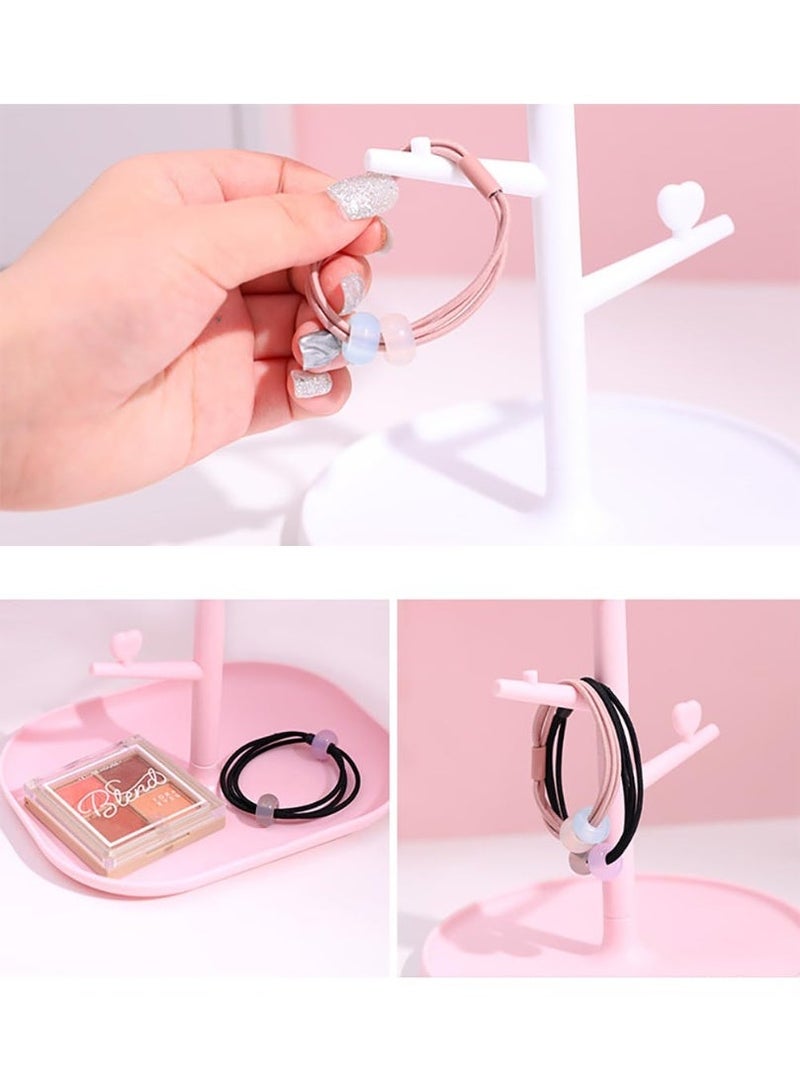 YelaJoy Makeup Mirror with Cute Cat Ears, Desk Mirror with Stand, Vanity Mirror for Women, High Definition Standing Swivel Cosmetic Mirror, 360°Rotation Cosmetic Clear Mirror for Bedroom Tabletop, Bathroom, Office(Pink) - Image 4