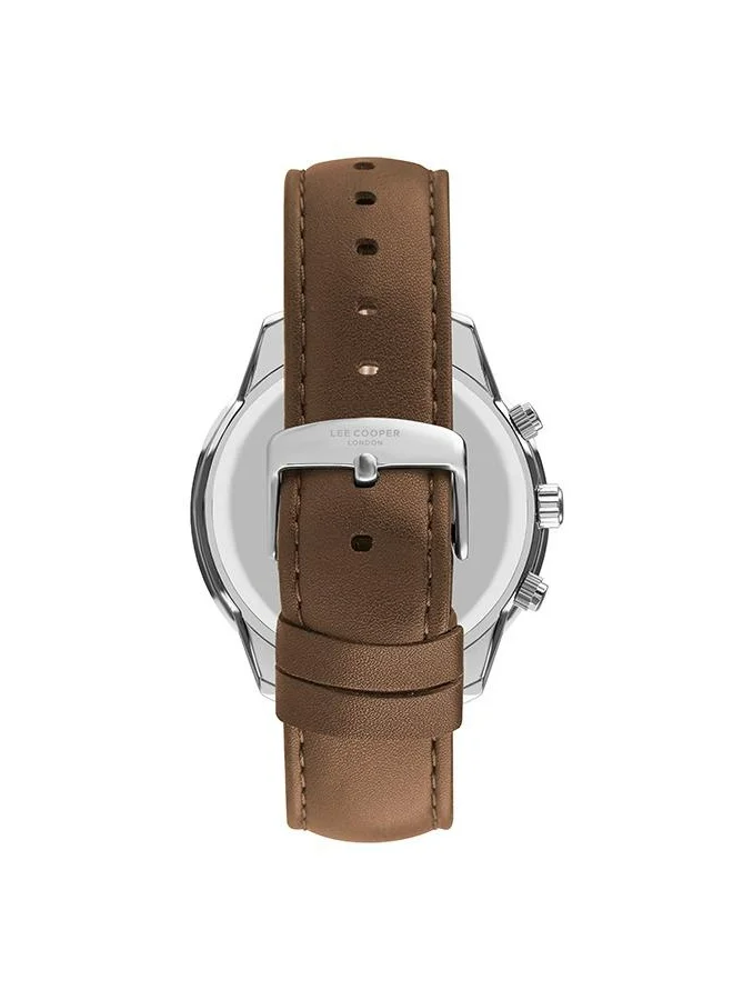 Lee Cooper Lee Cooper Men's Quartz Movement Watch, Multi Function Display and Leather Strap - LC07468.392, Brown