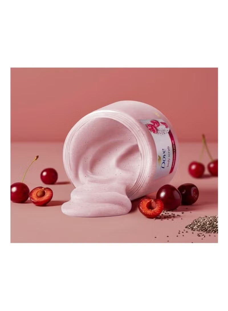 دوف ملمع مقشر للجسم بالكرز المطحون وحليب الشيا 425جم - Image 3