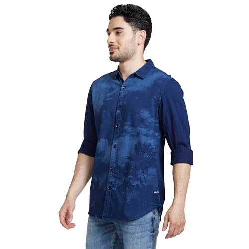 Spykar Men's Full Sleeves Denim Slim Fit Shirts - Image 3