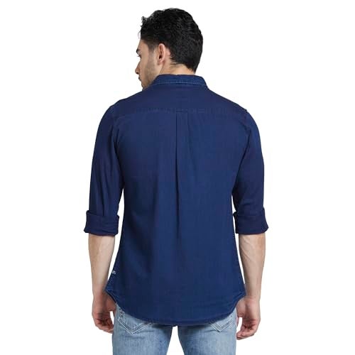 Spykar Men's Full Sleeves Denim Slim Fit Shirts - Image 2