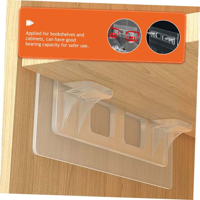 8 Pcs Self Adhesive Cabinet Shelf Pegs No Drill Support Sturdy Stable Design Easy Installation Home Organization - Image 4