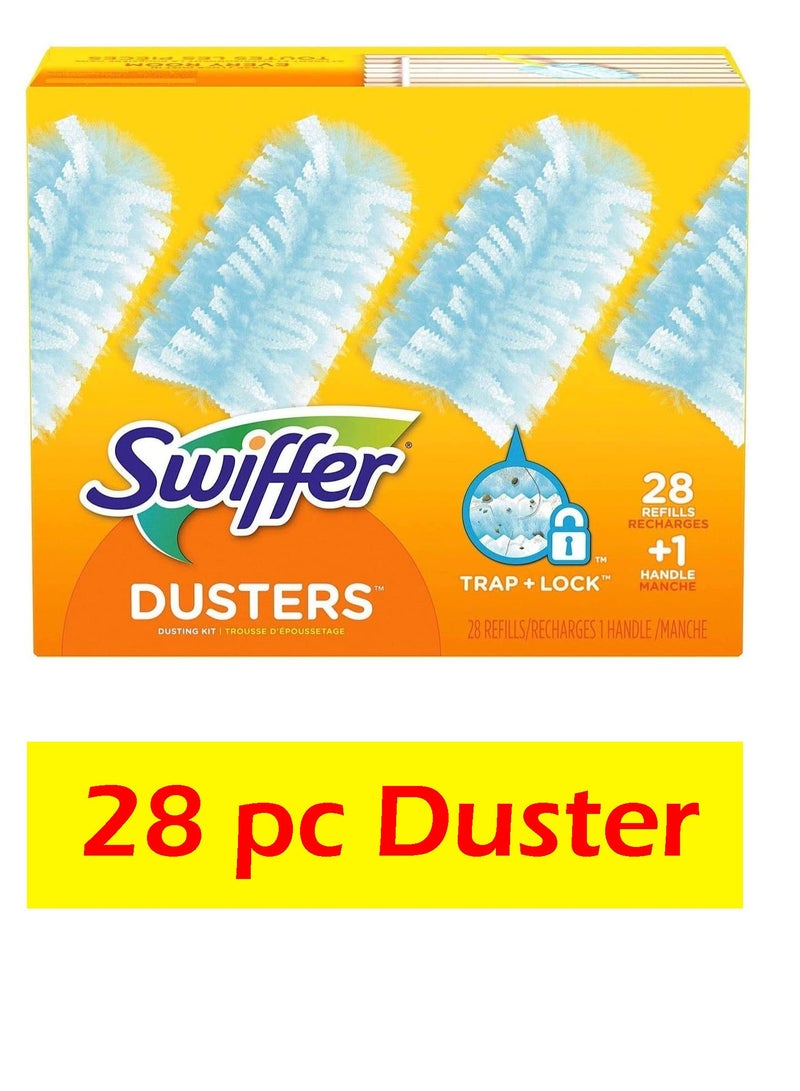 Swiffer 28-Piece Duster Refill With 1 Handle White Cleaning System  - Image 1