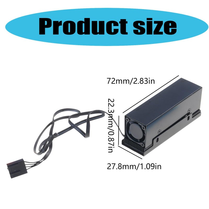 M2 2280 SSD غطاء تبريد مع مروحة تبريد PWM بسرعة 12000 دورة في الدقيقة ووسائد حرارية لتبديد الحرارة - Image 5