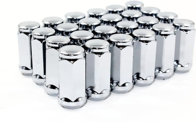 Set of 24 Veritek 14x15mm 175 Inch 45mm Overall Length 34 19mm Hex Chrome Lug Nuts for Buick Chevy Chevrolet GMC Dodge Jeep Nissan Toyota RAM Aftermarket Custom SUV Truck Wheels