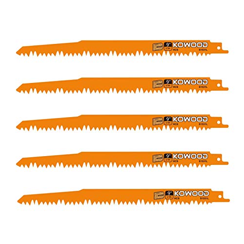KOWOOD 9-Inch Wood Pruning Saw Blades for Reciprocating/Sawzall Saws/Sabre Saws by KOWOOD - 5 Pcs Pack Wood Cutting Set - Image 1