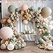 Partycus Dusty Green Nude Balloon Garland Double Stuffed Blush Brown Cream Sand White Neutral Matte Balloon Arch Kit for Baby Shower Wedding Birthday Gender Reveal Woodland Party Decoration - Image 3