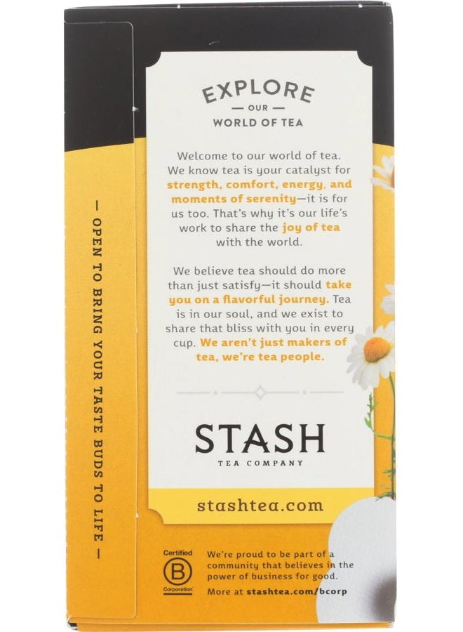 Stash Tea Stash Chamomile Herbal Tea, Caffeine Free, 20 Tea Bags Per Box - Image 5