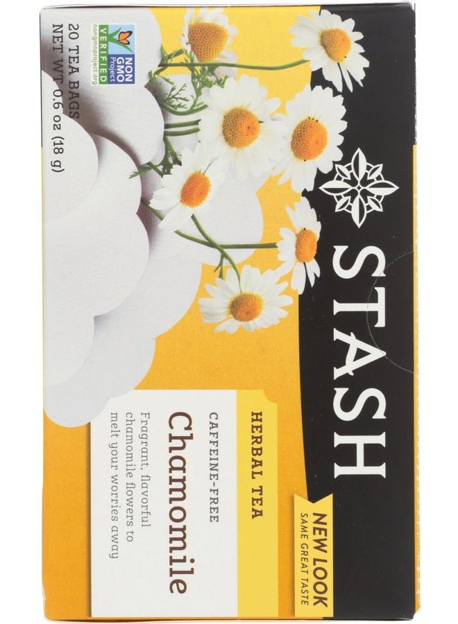 Stash Tea Stash Chamomile Herbal Tea, Caffeine Free, 20 Tea Bags Per Box - Image 2
