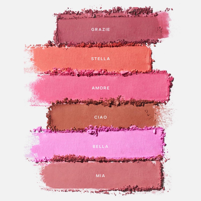 Saie SuperSuede Baked Blush - Talc-Free Powder Blush for Cheeks Infused with Hyaluronic Acid, Glycerin + Squalane - Hydrating Face Makeup for a Natural, Diffused Flush of Color - Grazie (0.1 Ounce) - Image 5
