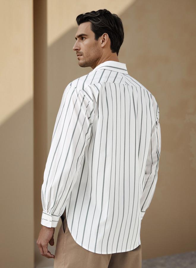 ايكونيك قميص مقلّم بجيب وأزرار إغلاق من آيكونيك - Image 3