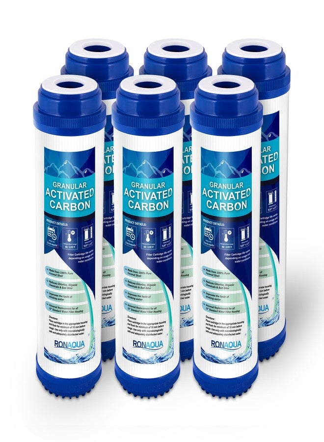 Ronaqua 6 Ronaqua Granular Activated Carbon Water Filter Cartridges WELL-MATCHED with WFPFC9001, AP117, GAC-10, FXUTC, D-20A, GAC1 - Image 1