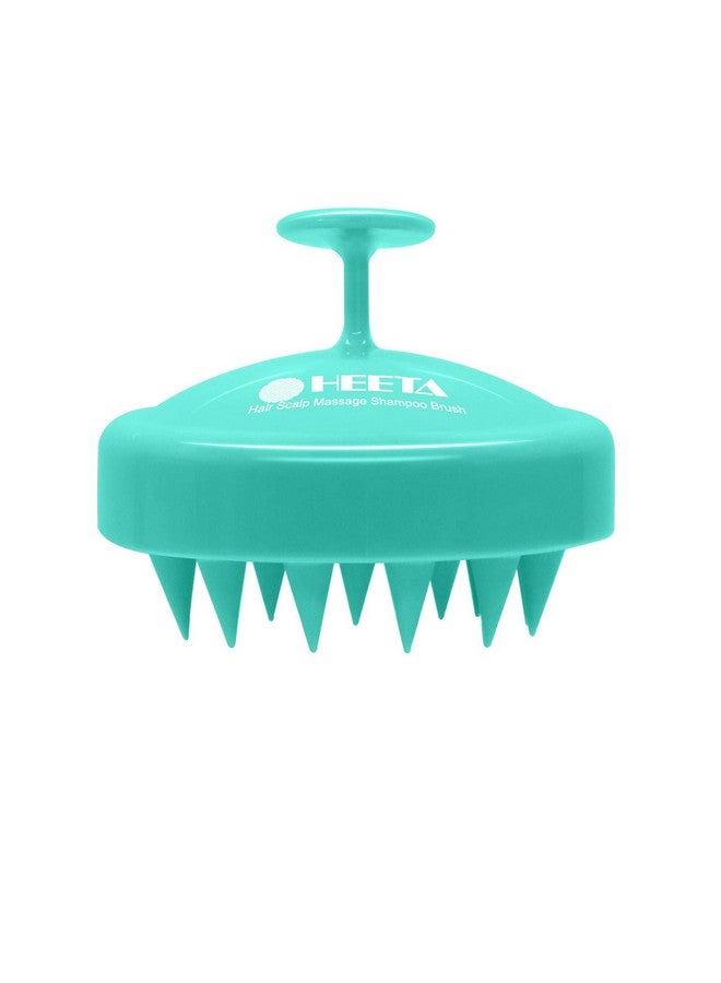 هيتا جهاز تدليك فروة الرأس من HEETA لنمو الشعر، مقشر لفروة الرأس بشعيرات سيليكون ناعمة لنمو الشعر وإزالة القشرة، فرشاة شامبو للشعر لتقشير فروة الرأس، أخضر - Image 1