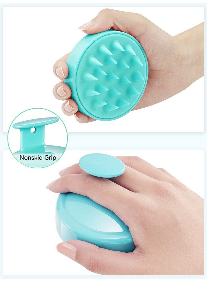 هيتا جهاز تدليك فروة الرأس من HEETA لنمو الشعر، مقشر لفروة الرأس بشعيرات سيليكون ناعمة لنمو الشعر وإزالة القشرة، فرشاة شامبو للشعر لتقشير فروة الرأس، أخضر - Image 2