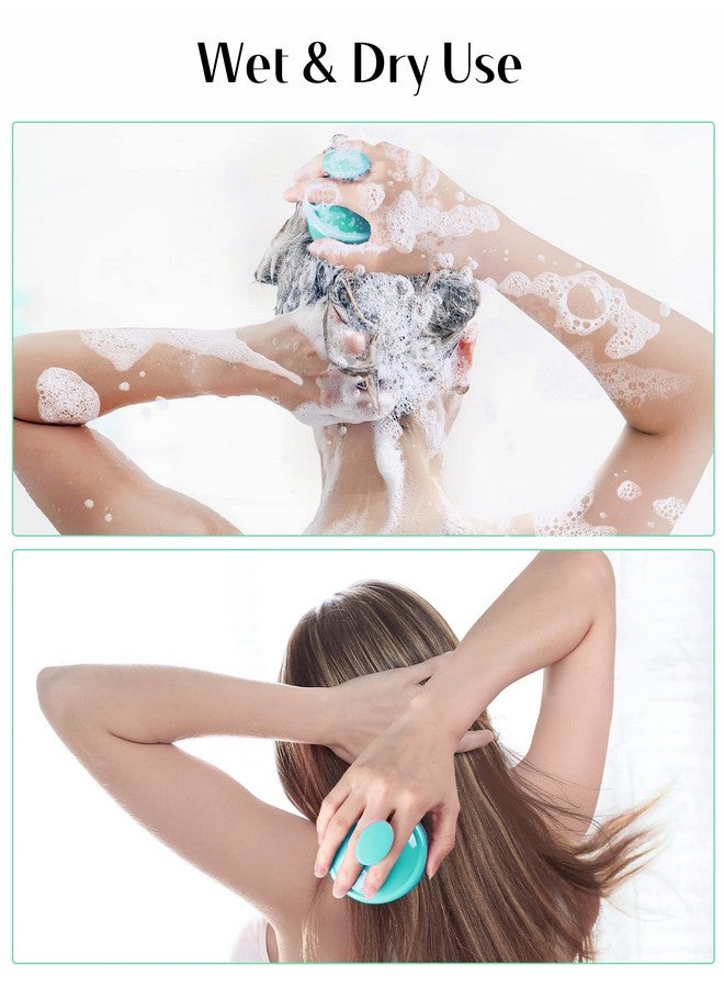 هيتا جهاز تدليك فروة الرأس من HEETA لنمو الشعر، مقشر لفروة الرأس بشعيرات سيليكون ناعمة لنمو الشعر وإزالة القشرة، فرشاة شامبو للشعر لتقشير فروة الرأس، أخضر - Image 5