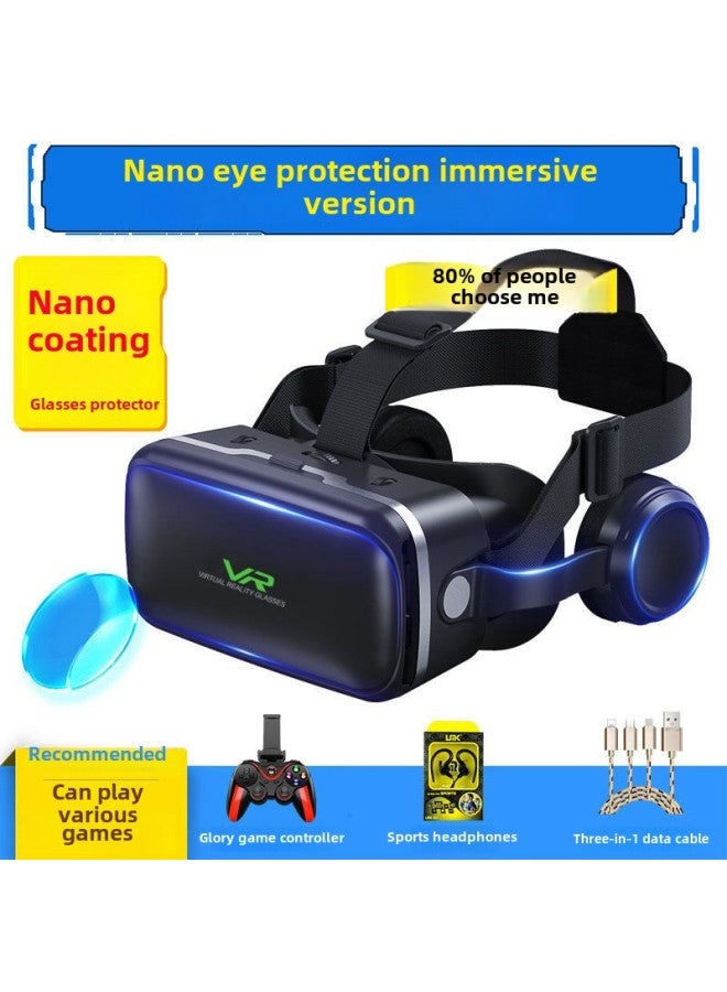 Vr Glasses All-in-one 3d Glasses Virtual Reality Mobile Phone Dedicated Movie 4k Somatosensory Game Smart Ar Device-Color:Package Four [nano Eye Protection Immersion Edition]  - Image 1