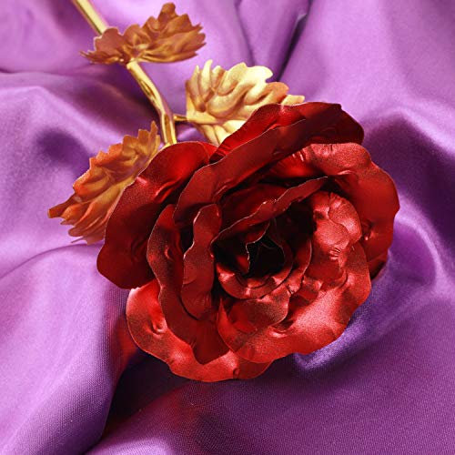 INTERNATIONAL GIFT® Red Rose Flower with Heart Photo Frame Love Shape Stand and Black Gift Box - Image 3