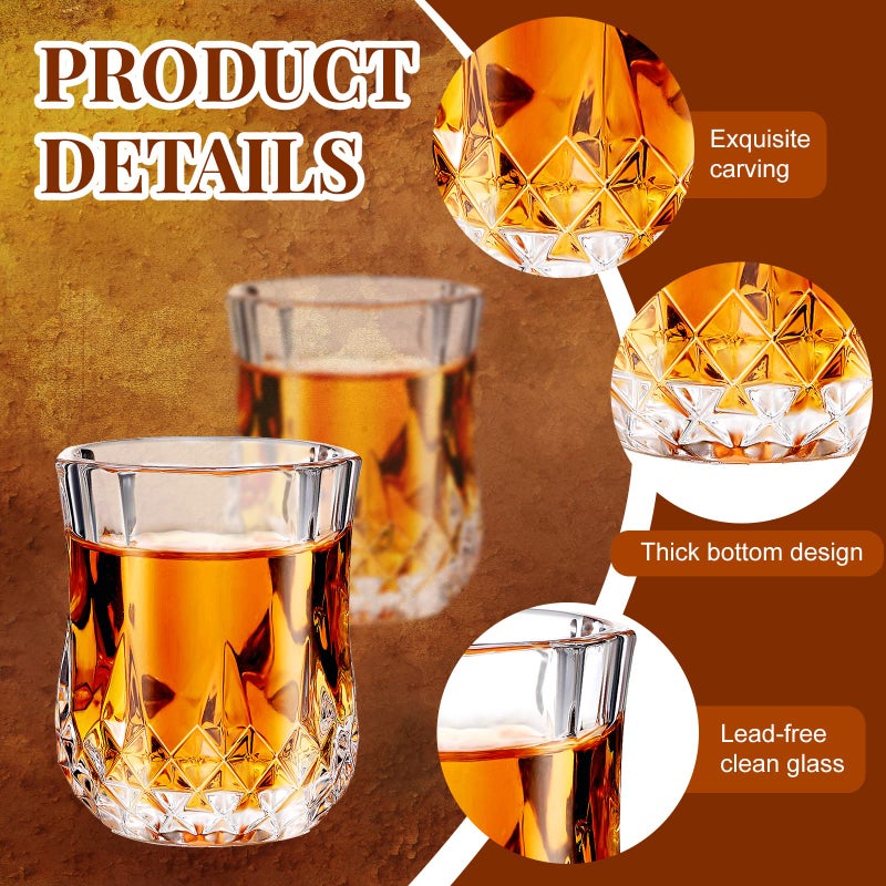 Meanplan 1.7oz Mini Shot Glasses Set Tasting Glasses Heavy Base Clear Shot cup Cute Cordial Mini Wine cups for Serving Whiskey, Wine, Juice(24 Pieces) - Image 3