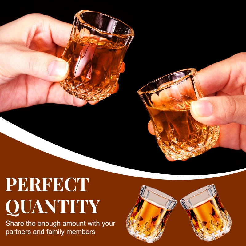 Meanplan 1.7oz Mini Shot Glasses Set Tasting Glasses Heavy Base Clear Shot cup Cute Cordial Mini Wine cups for Serving Whiskey, Wine, Juice(24 Pieces) - Image 4