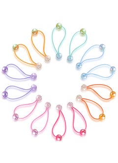14 Pcs Double Balls Elastic Ponytail Holders Colorful Kids Hair Ties with Balls Cute Circle Bubble Hair Bands Rubber Elastics Ties for Baby Toddler Girls Women Stylish Style