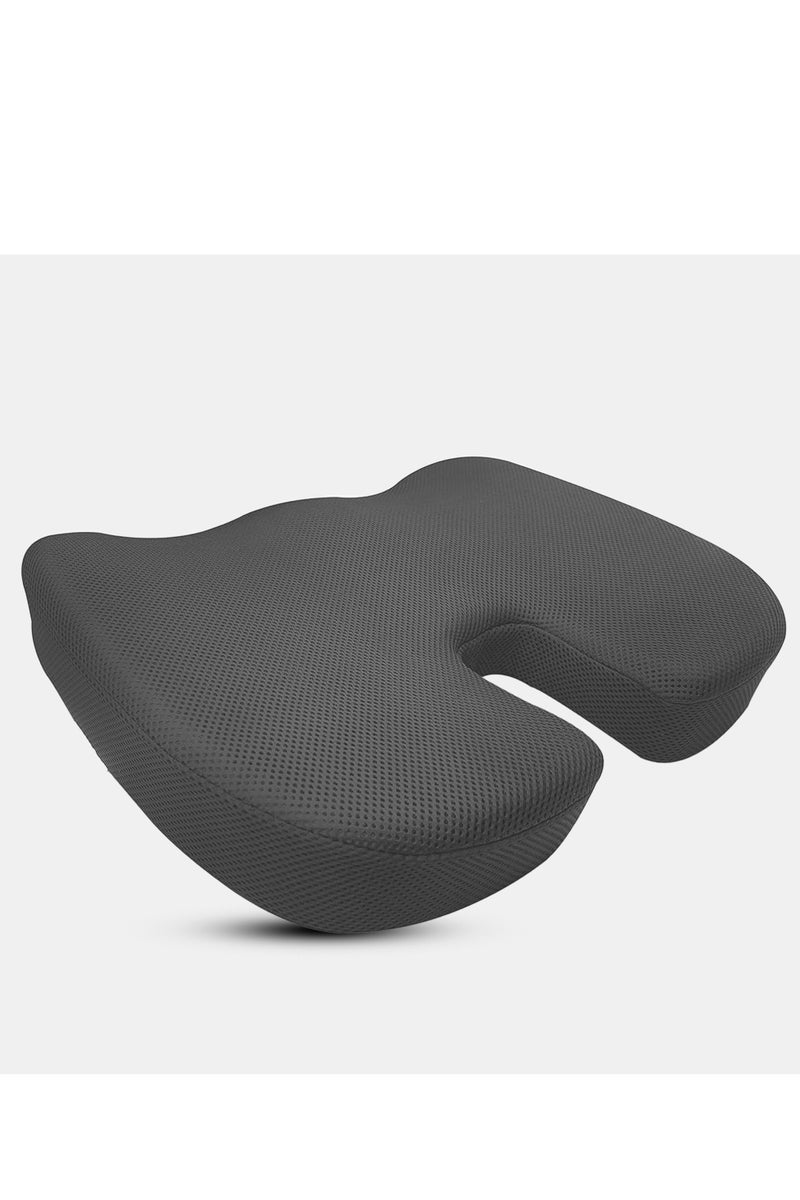 أيه بي جي وسادة مقعد السيارة من إسفنج الذاكرة - لتخفيف آلام عظم الذنب، وسادة مقعد القيادة للأشخاص القصيرين - المكتب، الكرسي المتحرك، كرسي الألعاب، السفر - غطاء غير قابل للانزلاق وقابل للغسل - Image 2