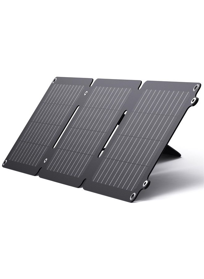 Bigblue 【New Version】BigBlue 20W ETFE Solar Charger (5V/4A Max) with Kickstand, SolarPowa 20 Portable Solar Panel Charger with USB-A and USB-C, IP65 Waterproof, Compatible with iPhone, iPad, Samsung, LG etc.  - Image 1