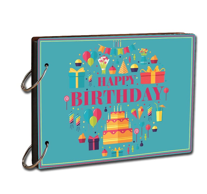 Paper Plane Design Paper Scrapbook Photo Album Diary (9 x 6.5 inch) - Image 1