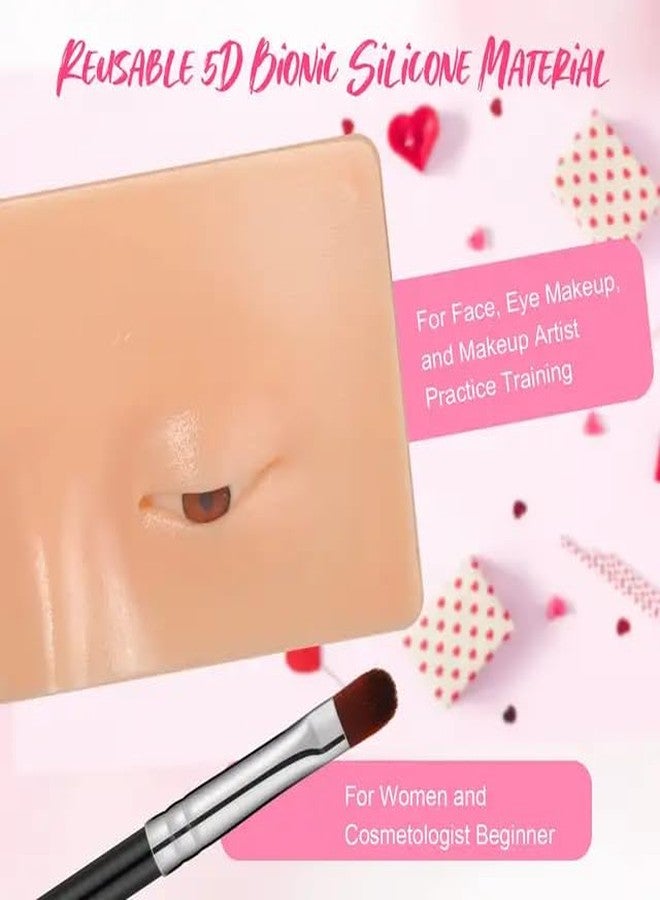 FEELHIGH Makeup Practice Face Board, Silicone Makeup Face - Practice Skin Board,for Makeup Practice Mask Skin Face Eye Makeup Practice for Beginner Makeup Artist The Perfect Makeup (SKIN, 1 - Pcs) - Image 4