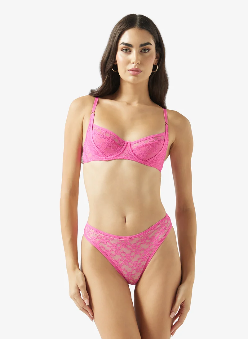 Ginger 2PC Lace Wired Bra & Brief Set