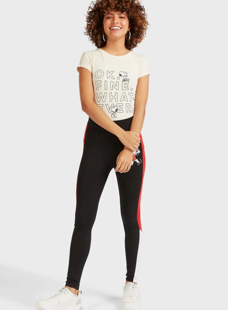 SP Characters Round Neck Graphic T-Shirt