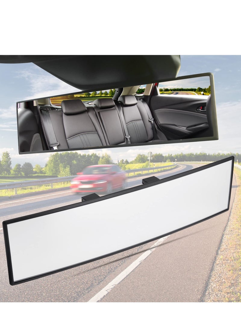 Generic Universal 11.81" Curved Panoramic Rearview Mirror, Wide Angle Convex for Cars, SUVs and Trucks to Minimize Blind Spots  - Image 4