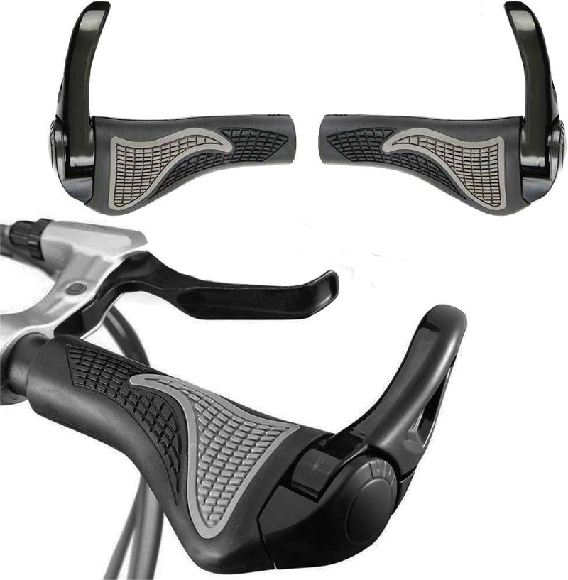 Eyech One Pair Bicycle OX Horn Handlebar Grips AntiSlip Silicon Ergonomic Bike Handlebar Grips for MTB Mountain Road Bike - Image 1