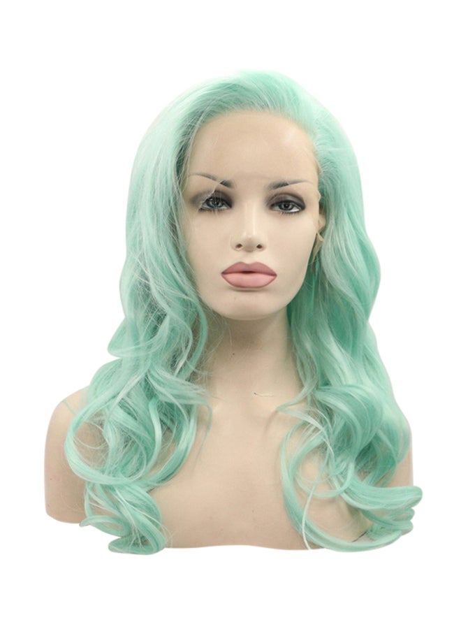 NIBEMINENT Curly Heat Resistant Wig Green