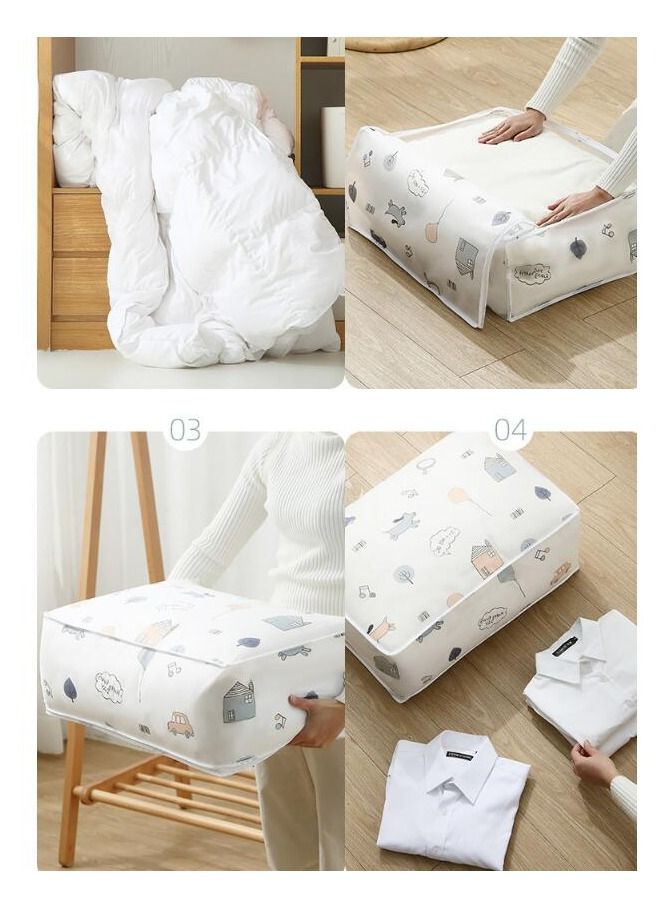 DUNISO 4PCS Bed Storage Containers, Large Capacity Foldable Underbed Storage Bags Organizer, Clothes Storage Bins for Blanket, Comforter, Bedding, Toys - Image 2