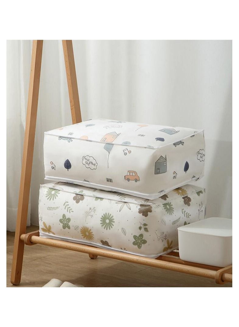 DUNISO 4PCS Bed Storage Containers, Large Capacity Foldable Underbed Storage Bags Organizer, Clothes Storage Bins for Blanket, Comforter, Bedding, Toys - Image 3