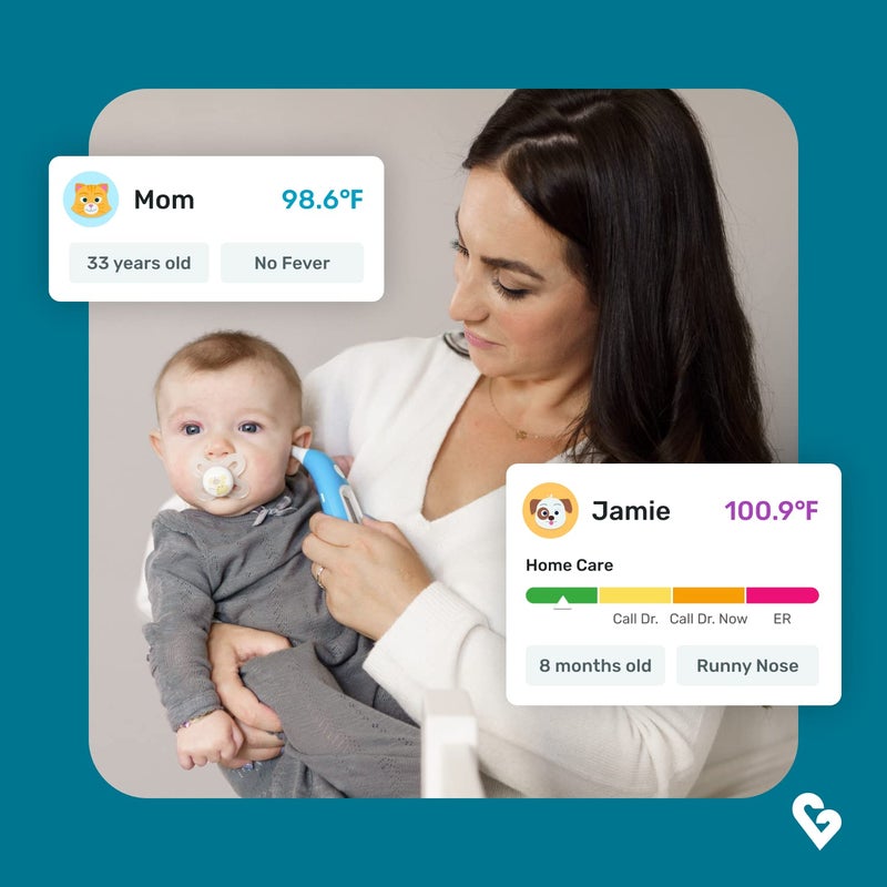 Kinsa Smart Ear Thermometer for Fever - Medical Infrared Termometro - FDA Cleared for Body Temperature Readings for All Ages - Connects to a Smartphone App to Track Symptoms and Get Illness Guidance - Image 5