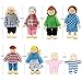 PUCKWAY Lovely Family Dollhouse Dolls Set of 8 Wooden Figures Kids Girls Happy Playset Characters Accessories for Children Pretend Gift - Image 3