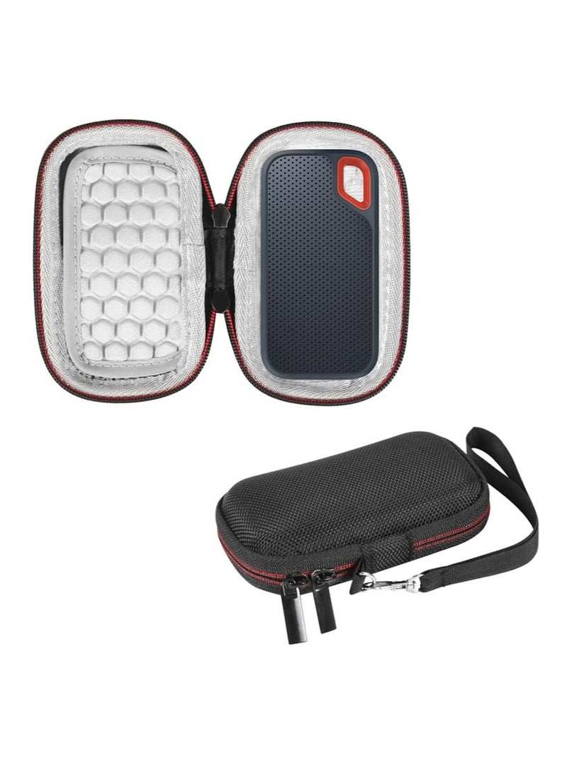 Case for SanDisk E30 E60 E61 Mobile Solid State Drive, Hard Shockproof SSD Carrying Case (Black) - Image 1