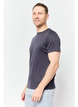 RBX Men Sportswear Fit Short Sleeves Training T-Shirt, Dark Grey  - Image 3