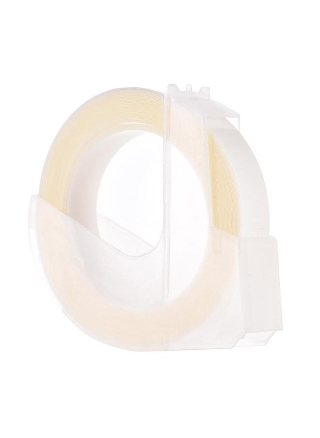 Thoraya - 3D Plastic Embossing Label Tape Refill for DYMO 12965 1610 Label Maker with 3/8 Inch * 9.8 feet, 1 Roll Transparent - Image 1