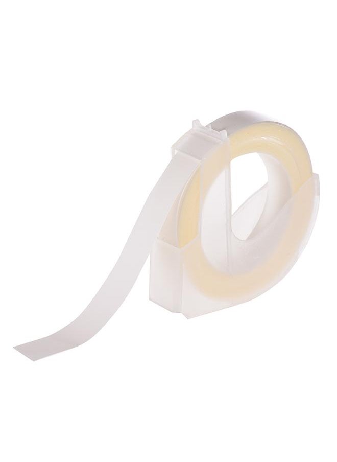 Thoraya - 3D Plastic Embossing Label Tape Refill for DYMO 12965 1610 Label Maker with 3/8 Inch * 9.8 feet, 1 Roll Transparent - Image 1