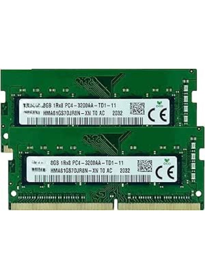 16GB Kit (2x8GB) DDR4 3200MHz SODIMM ECC Unbuffered Laptop RAM – PC4-25600, 260-Pin, 1Rx8, CL22 – Memory Upgrade for High-Performance Systems